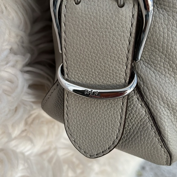 LAUREN RALPH LAUREN Cornwall Pebbled Leather HandBag/Purse/Slouch Hobo NWT - Picture 7 of 16